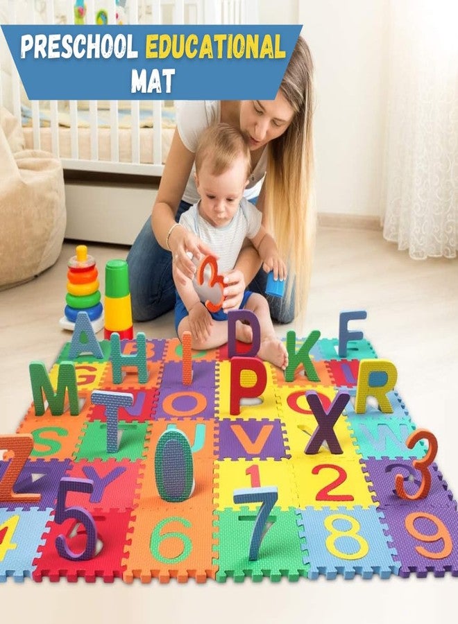 PANFIKH 36-Piece Educational Learning Puzzle Mat - Alphabet Learning Toys for Kids, Indoor Playtime, Boys and Girls - Waterproof and Easy-to-Clean ABCD Mat (4x4 Inch Tiles) - Image 4